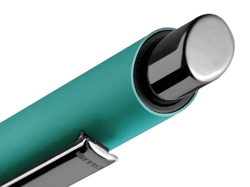 Металлическая шариковая ручка soft touch Ellipse gum, бирюзовый фото 3