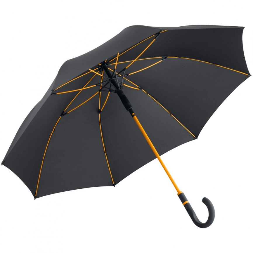 Зонт-трость с цветными спицами Color Style, оранжевый фото 1