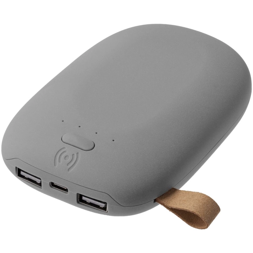 Аккумулятор с беспроводной зарядкой Pebble Wireless 9000 мАч, серый фото 11
