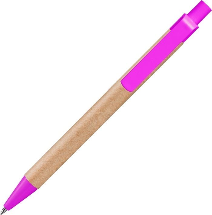 Ручка картонная VIVA NEW, неокрашенная с розовыми деталями фото 3