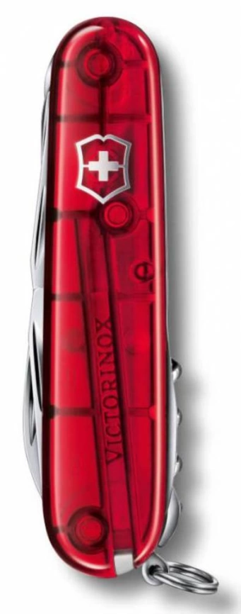 Офицерский нож Huntsman 91, прозрачный красный фото 2
