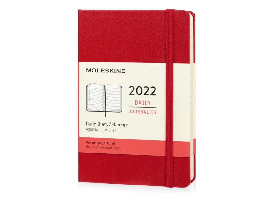 Ежедневник Moleskine Classic (2022), Pocket (9х14), красный, твердая обложка фото 1