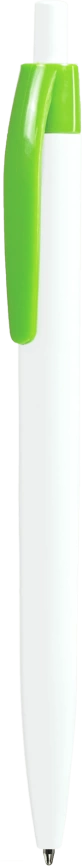 Ручка шариковая DAROM, белая с салатовым фото 1