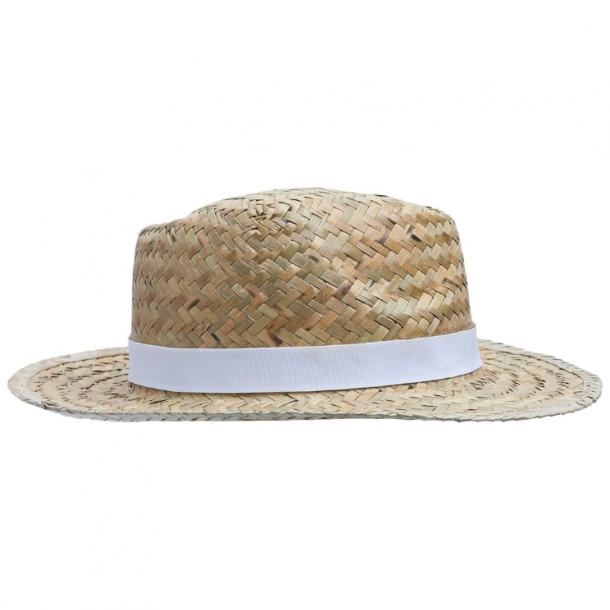 Шляпа Daydream, бежевая с белой лентой фото 3