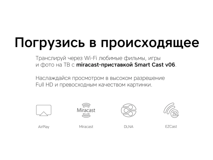 Беспроводной медиа-стример Rombica Smart Cast v06 фото 6