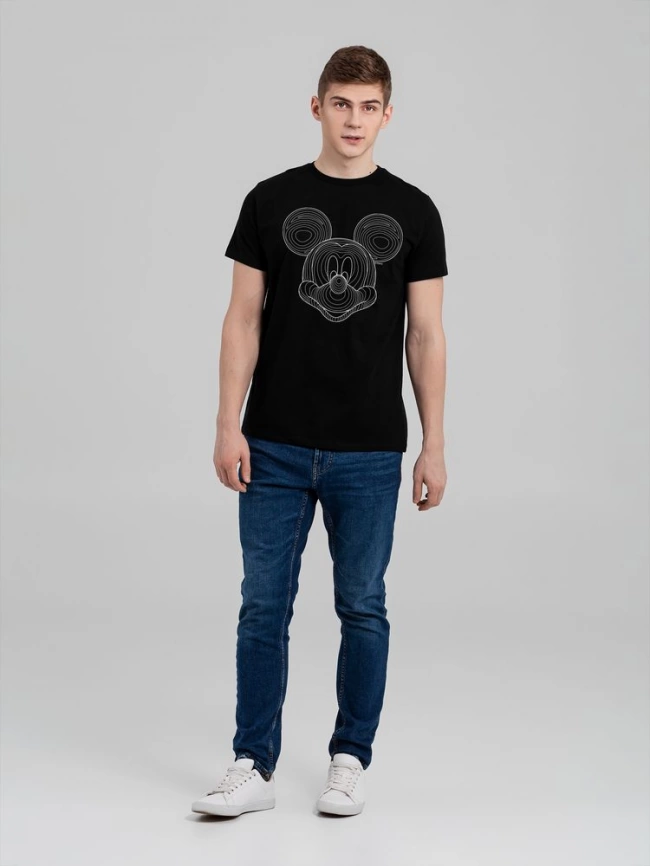 Футболка 3D Mickey Mouse, черная, размер S фото 2