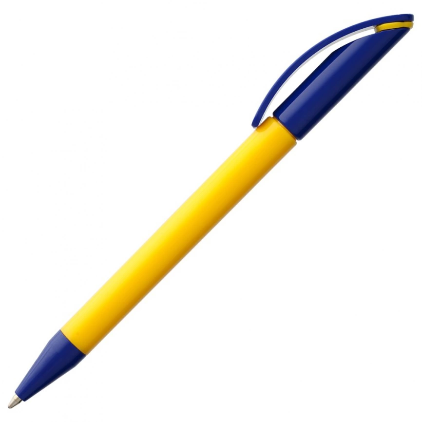 Ручка шариковая Prodir DS3 TPP Special, желтая с синим фото 2