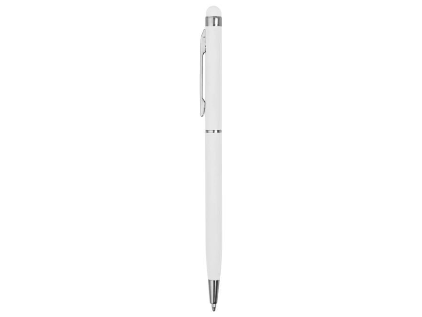 Ручка-стилус шариковая Jucy Soft с покрытием soft touch, белый фото 3