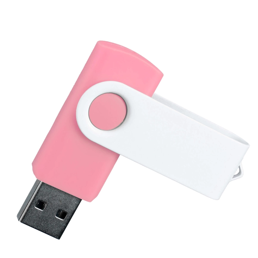 Флешка TWIST WHITE COLOR Розовая с белым 4015.10.07.4ГБ фото 2