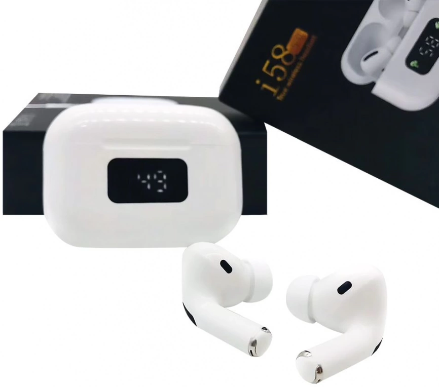 Наушники беспроводные Bluetooth Mobby i58, белые фото 2