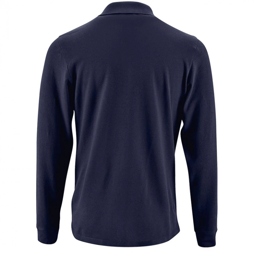 Рубашка поло мужская с длинным рукавом Perfect LSL Men темно-синяя, размер 3XL фото 7