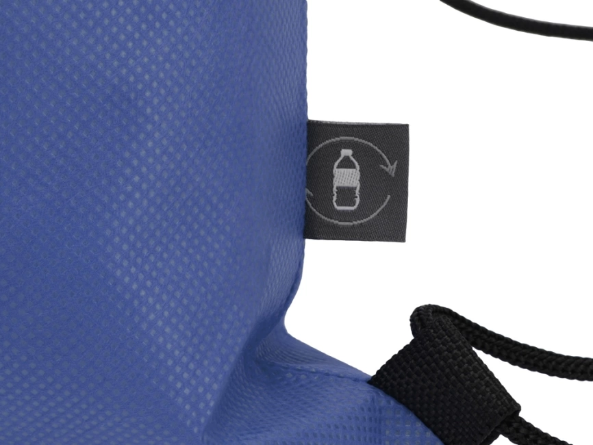 Рюкзак-мешок Reviver из нетканого переработанного материала RPET, синий фото 3