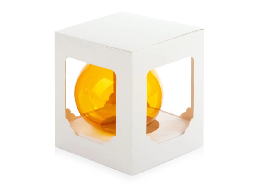 Стеклянный шар желтый полупрозрачный, заготовка шара 6 см, цвет 21 фото 2