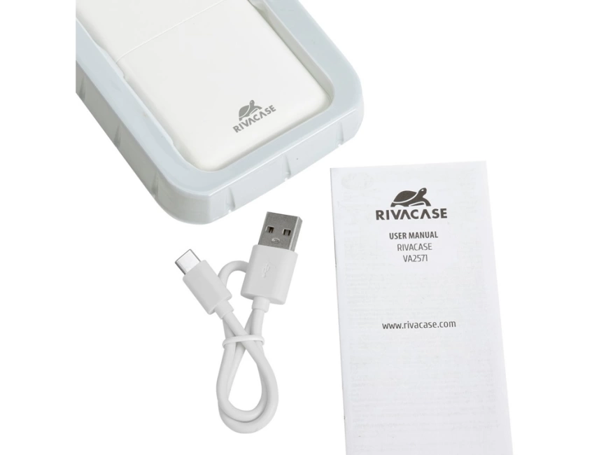 RIVACASE VA2571 (20000 мАч) QC/PD внешний аккумулятор, белый 12/24 фото 19