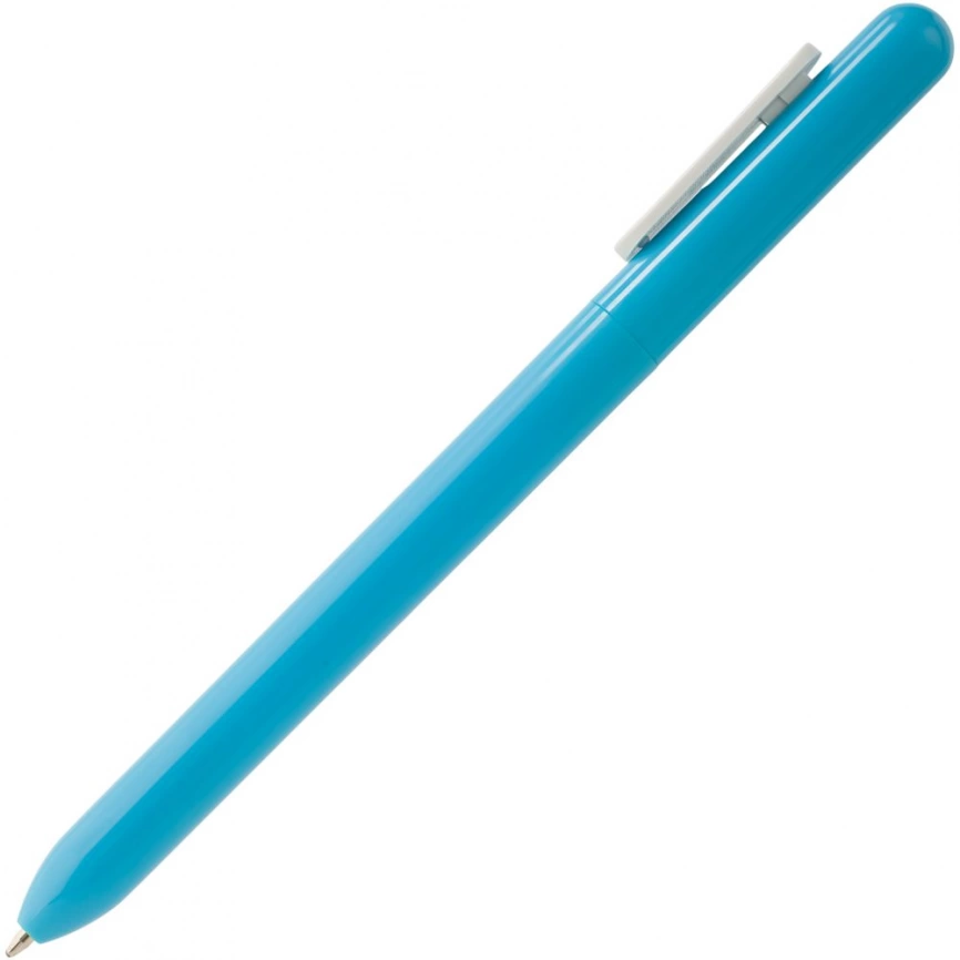 Ручка шариковая Swiper, голубая с белым фото 3