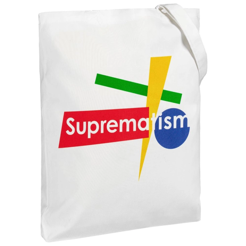 Холщовая сумка Suprematism, молочно-белая фото 1