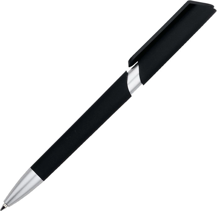 Ручка шариковая ZOOM SOFT, чёрная фото 2