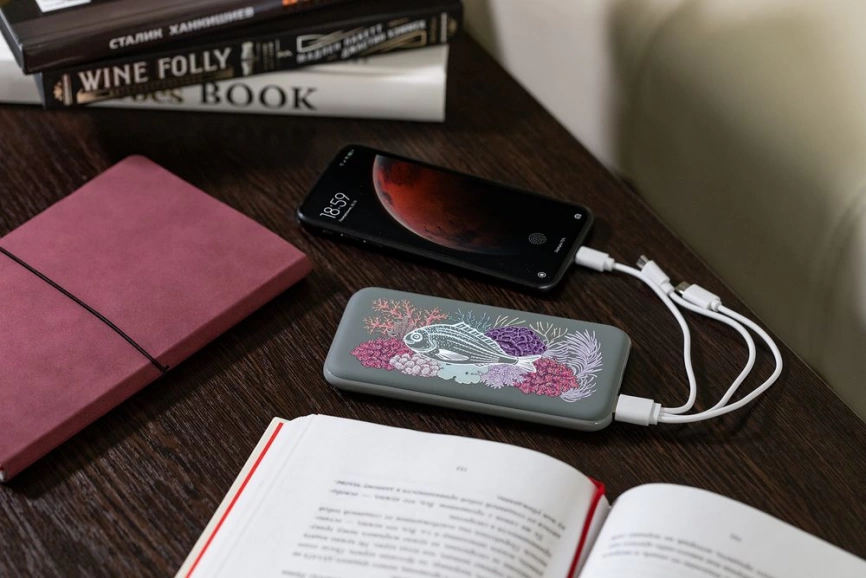 Аккумулятор с подсветкой markBright City, 10000 мАч, серый фото 12