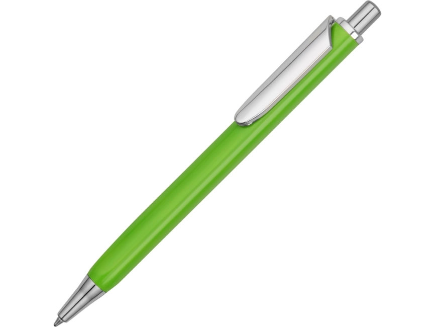 Ручка металлическая шариковая трехгранная Riddle, зеленое яблоко/серебристый фото 1