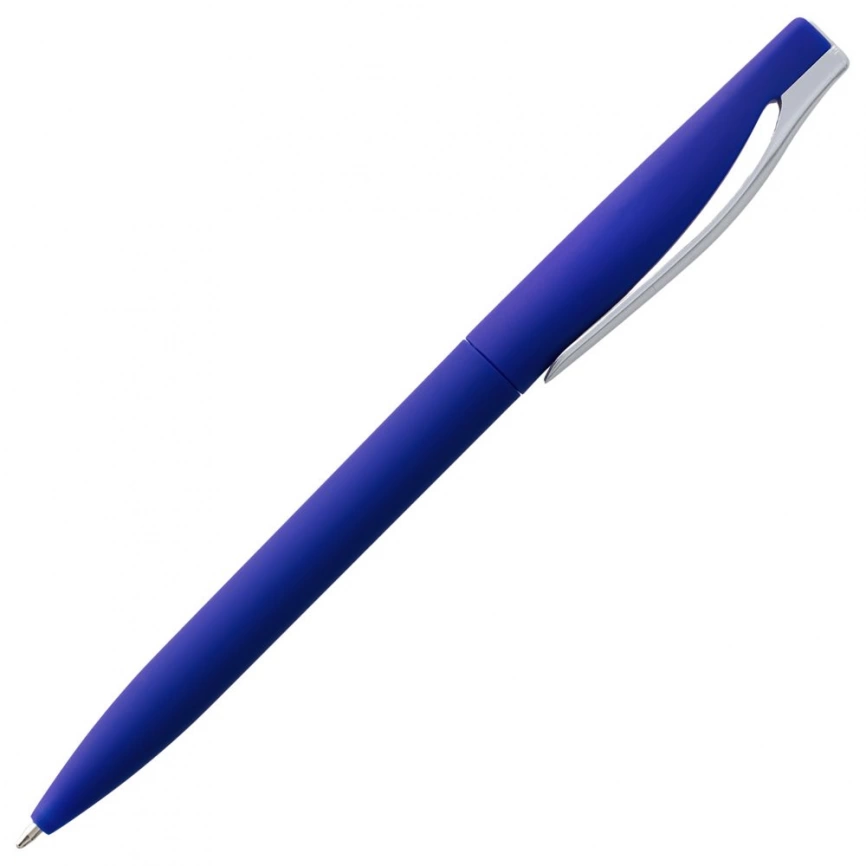 Ручка шариковая Pin Soft Touch, синяя фото 4