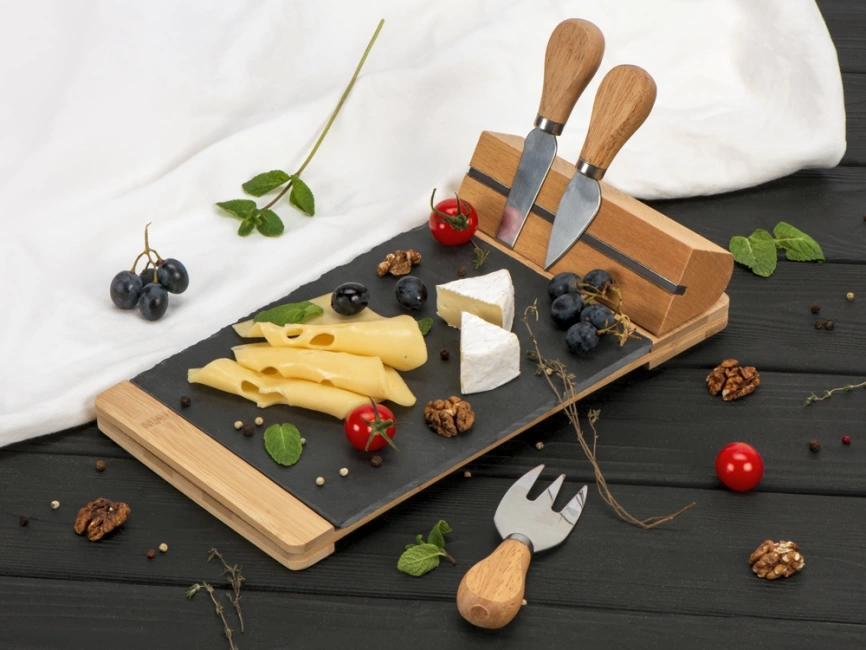 Набор для сыра из сланцевой доски и ножей Bamboo collection Taleggio фото 7