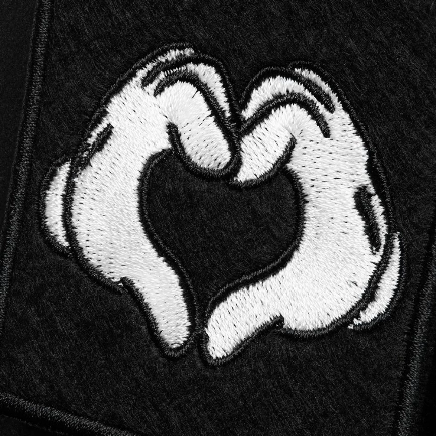 Бейсболка Heart с прямым козырьком, черная фото 4