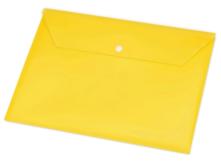 Папка-конверт А4 с кнопкой, желтый фото 1