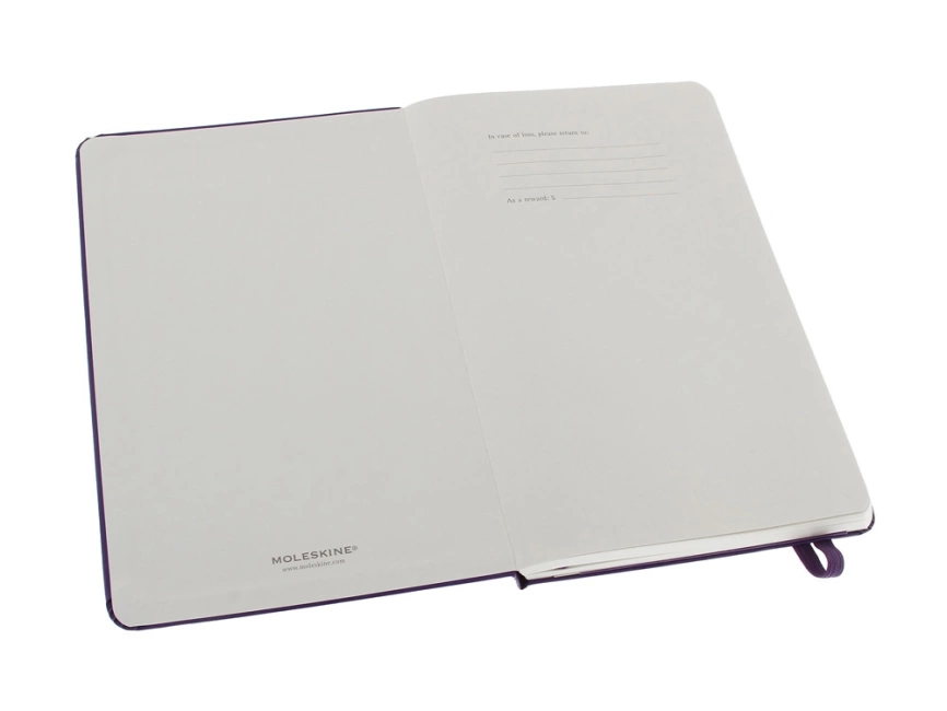 Записная книжка Moleskine Classic (в линейку) в твердой обложке, Large (13х21см), фиолетовый фото 2