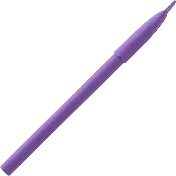 Ручка картонная KRAFT с колпачком, фиолетовая фото 2