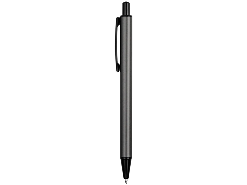 Ручка металлическая шариковая Iron, серый/черный фото 3