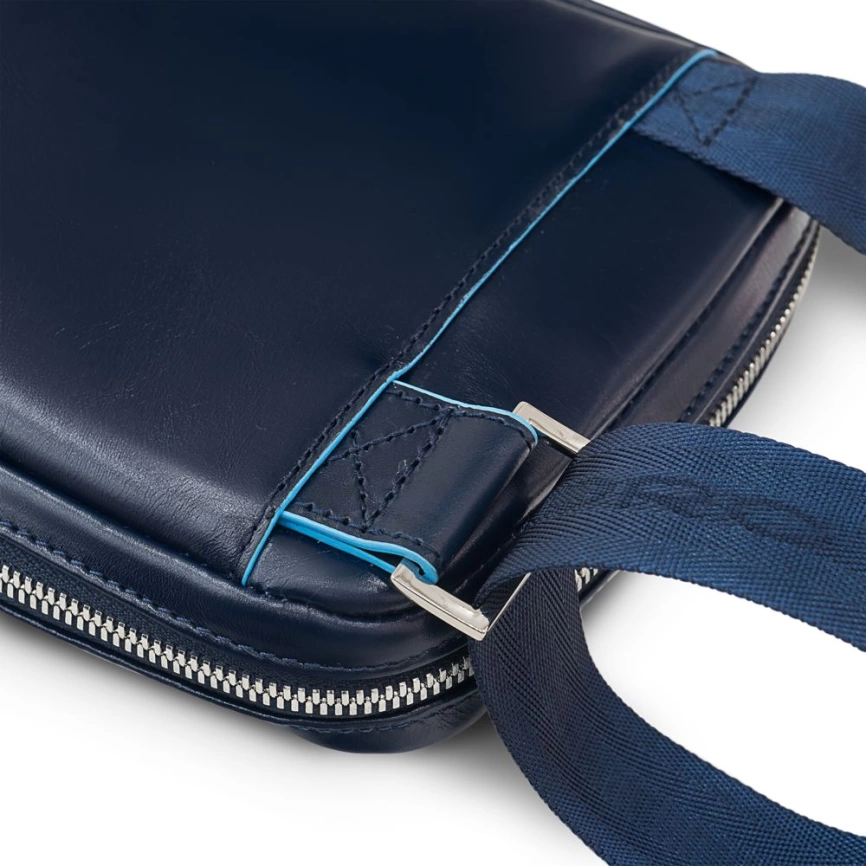 Сумка-планшет мужская Piquadro Blue Square, синяя фото 4