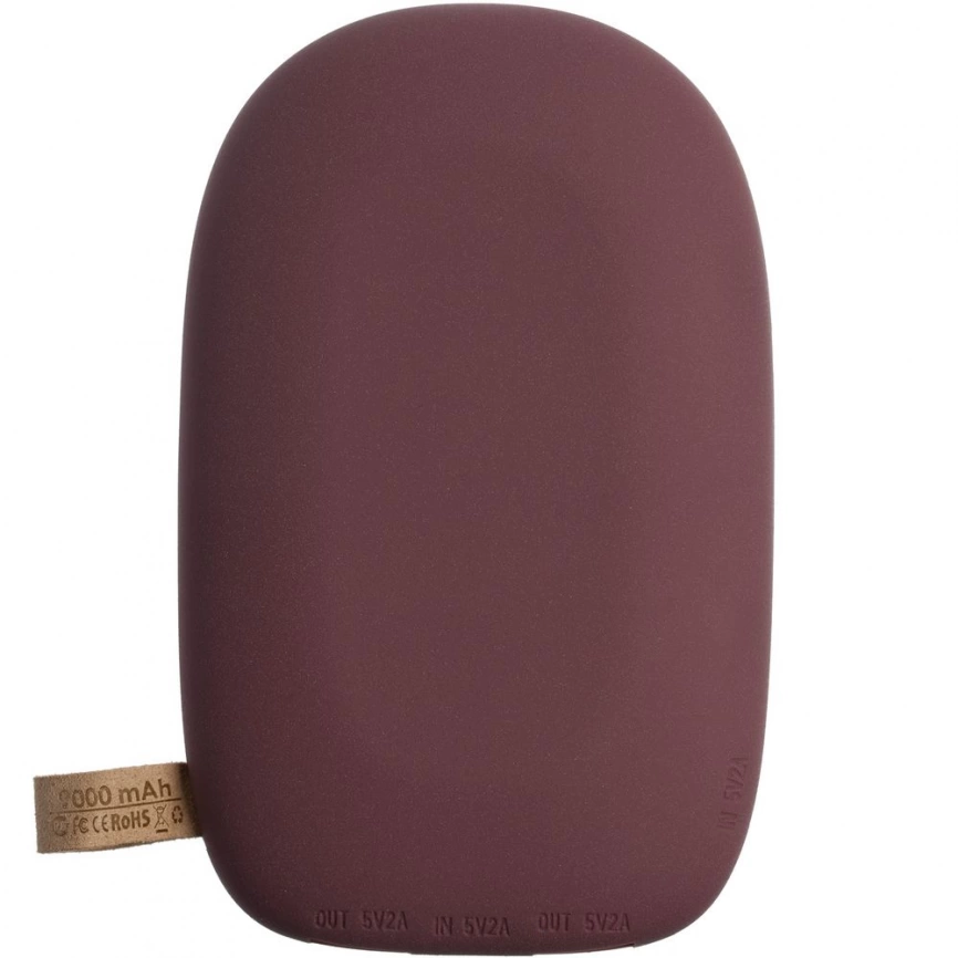Аккумулятор с беспроводной зарядкой Pebble Wireless 9000 мАч, винный фото 12