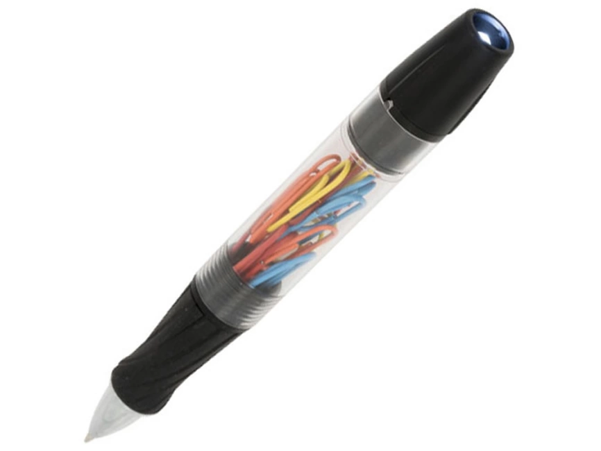 Королевская шариковая ручка со светодиодами и скрепками, черный фото 1