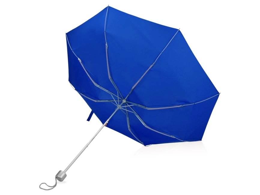 Зонт складной Tempe, механический, 3 сложения, с чехлом, синий фото 3