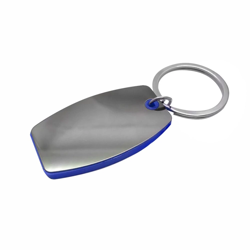 Брелок металлический Nobel, синий с металлической вставкой фото 1