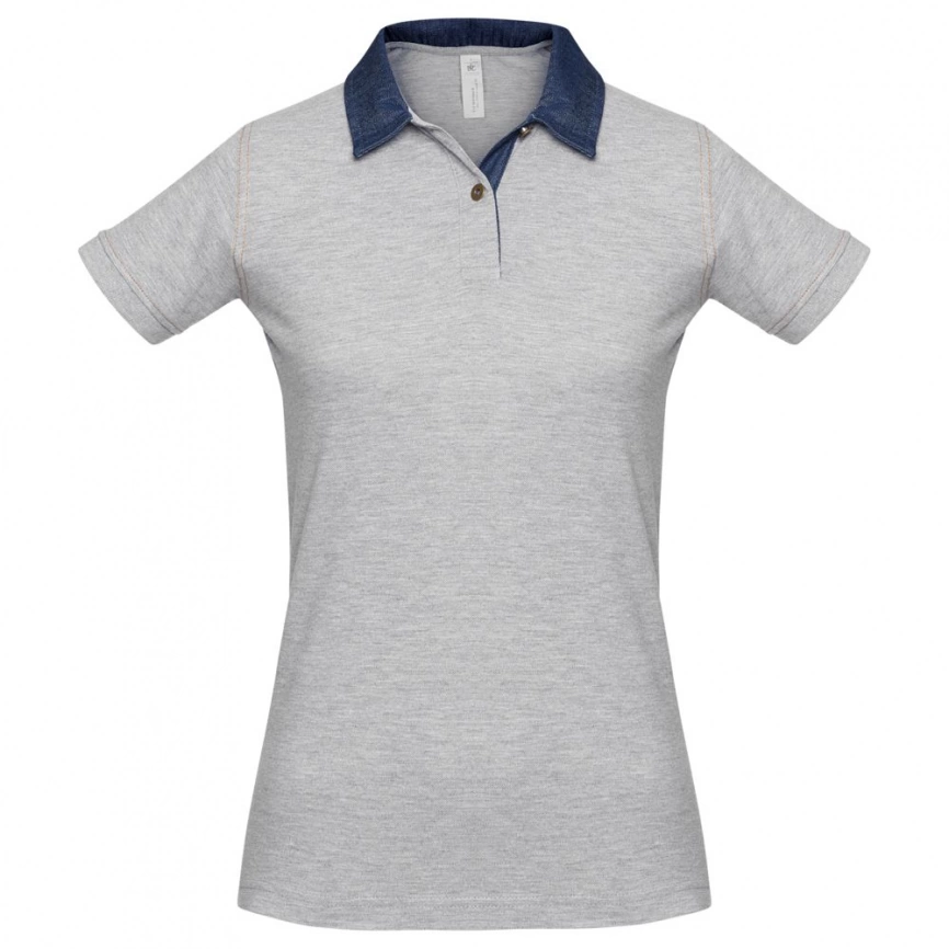 Рубашка поло женская DNM Forward серый меланж, размер M фото 1