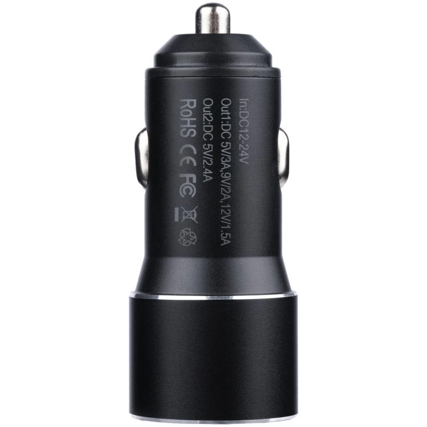 Автомобильное зарядное устройство Volto, черное фото 3
