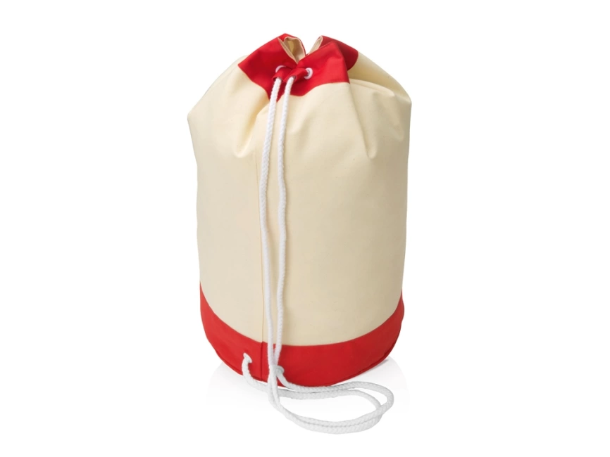 Рюкзак-мешок Indiana хлопковый, 180гр, натуральный/красный фото 2