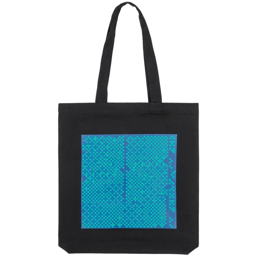 Холщовая сумка Big Data, черная фото 3