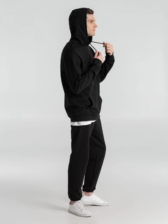 Толстовка с капюшоном унисекс Hoodie, черная, размер XL фото 13