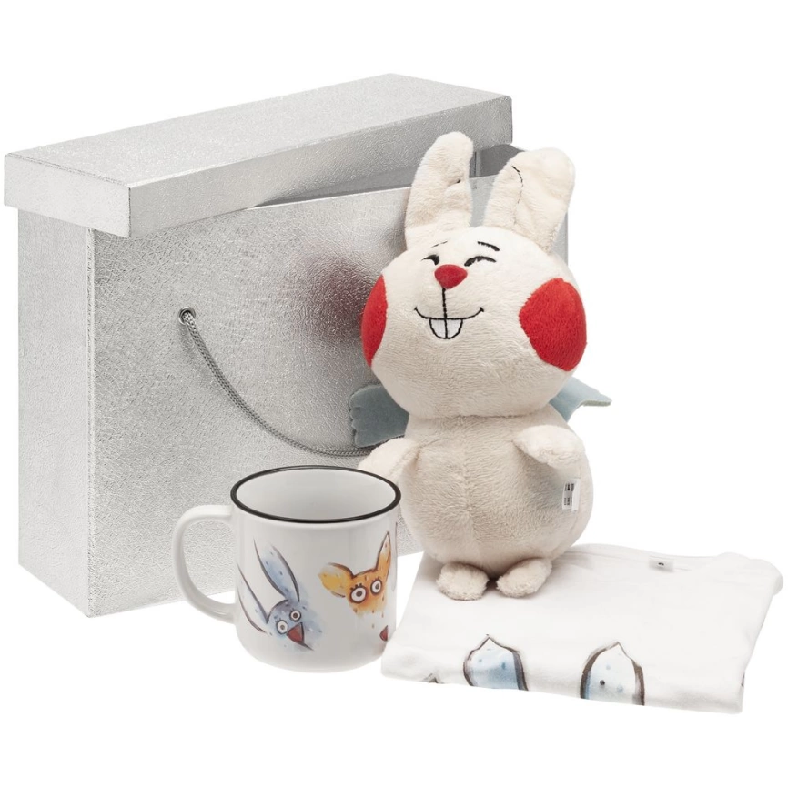 Коробка с веревочными ручками Wrap In, серебристая фото 3