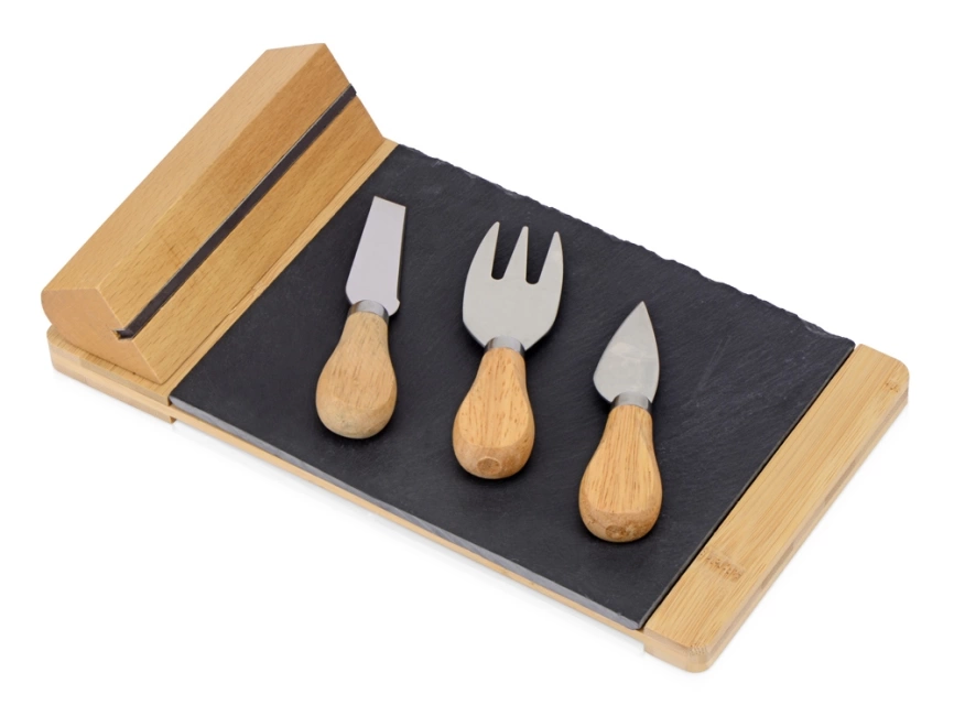 Набор для сыра из сланцевой доски и ножей Bamboo collection Taleggio (Р) фото 1