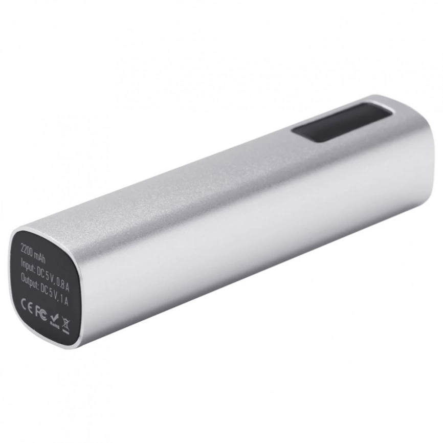 Внешний аккумулятор Easy Metal 2200 мАч, серебристый фото 3