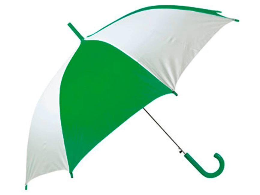 Зонт-трость Тилос, зеленый/белый фото 1