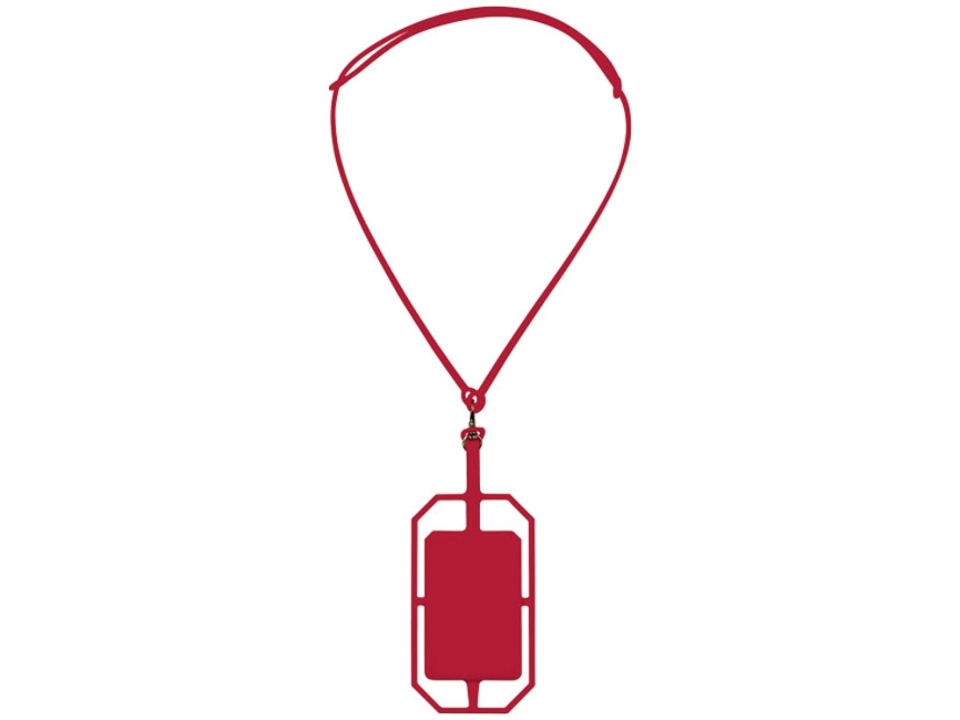 Картхолдер RFID со шнурком, красный фото 4