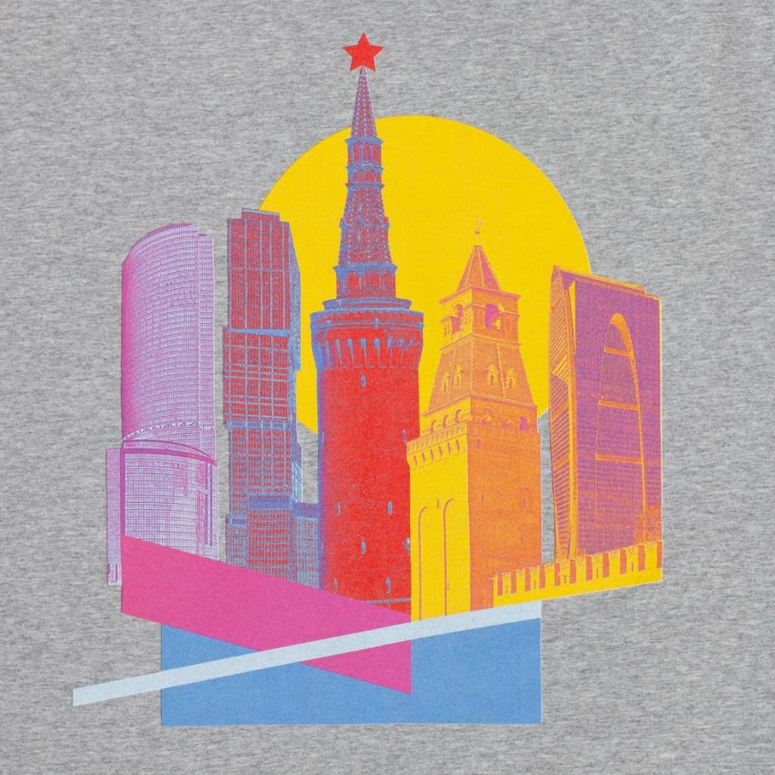 Толстовка Moscow State of Mind, серый меланж, размер S фото 2