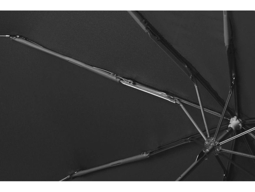 Зонт складной Tempe, механический, 3 сложения, с чехлом, черный фото 7