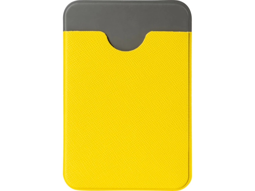 Чехол-картхолдер Favor на клеевой основе на телефон для пластиковых карт и и карт доступа, желтый фото 2