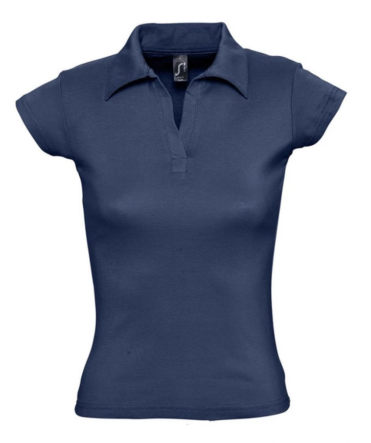 Рубашка поло женская без пуговиц Pretty 220 кобальт (темно-синий), размер L фото 1
