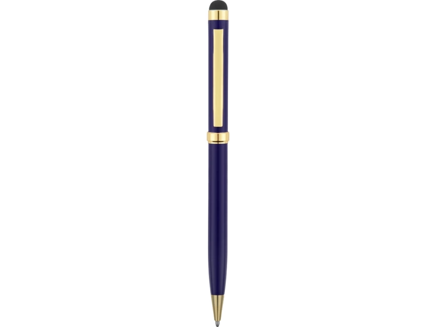 Ручка шариковая Голд Сойер со стилусом, синий фото 2